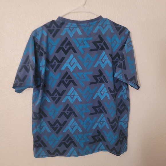 Anthem Co Ltd Blue Geometric Pattern Men's Shirt - Picture 3 of 3